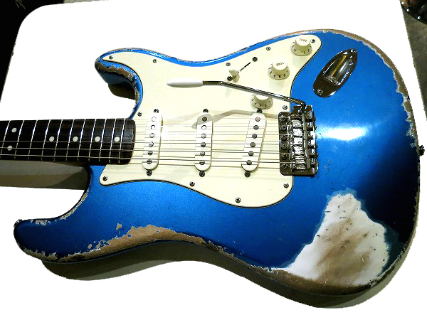 直販入荷MJT/USACG カスタムコンポーネントギター (レリック加工品、レイクプラシッドブルー) その他